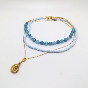 Convertible 18k Gold Sapphire Layered Necklace, Limited Edition